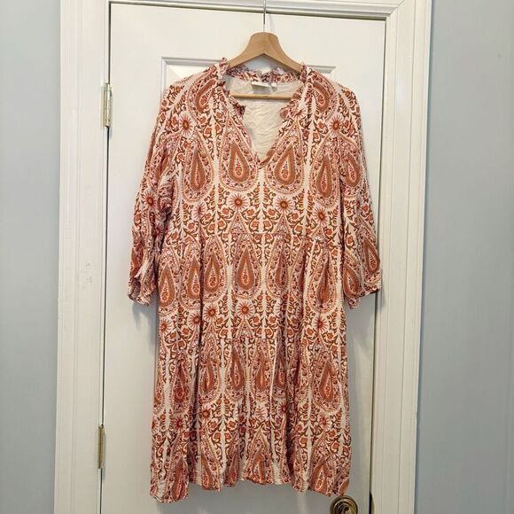 Spartina Maisie Dress Boho Paisley XL - Picture 5 of 8